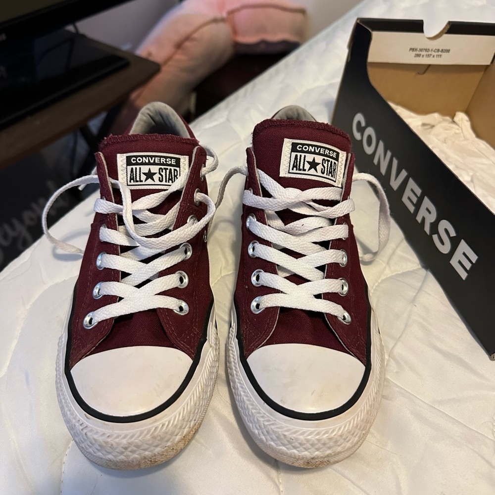 Burgundy Converse. Only worn a few times; great condition!